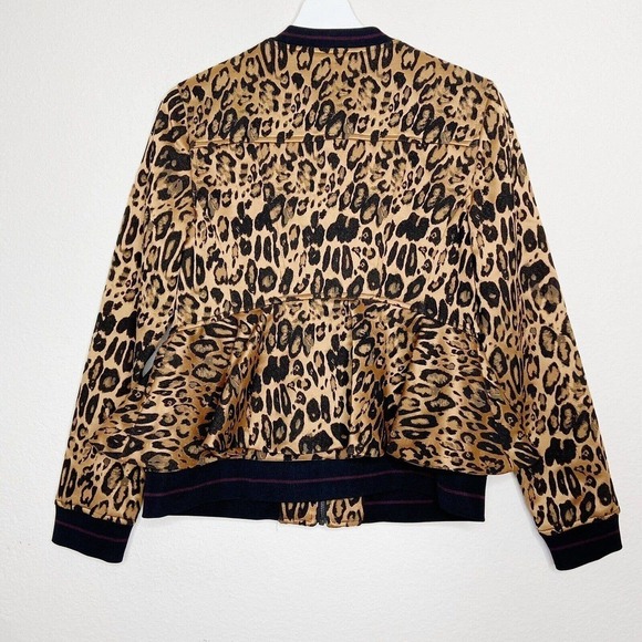 Trouve Leopard Peplum Jacket Sz S - Picture 10 of 14